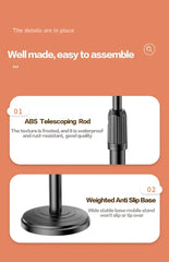 360° Rotatable Weighted Anti -Slip Base Desktop Desk Lazy Foldable Adjustable Flexible Arm Universal Holder For iPhone Samsung