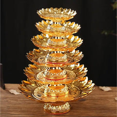 23GA Sacred Ritual Fruit Bowl for Altar Decorations Party Serving Safe Alloy Centerpieces