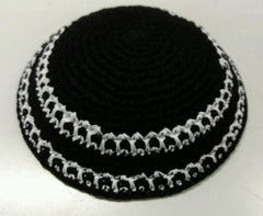 16/17cm HANDMADE KNITTED YARMULKE KIPPAH