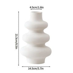 Nordic Vase Imitation Ceramic Flower Bottle Decorative Flowerpot Flower Arranging Ornament Plastic Home Pot Wedding decor