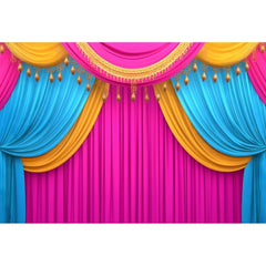 Happy Diwali Photography Backdrop Marigold Flower Curtain Puja Ganpati Pooja Traditional Wedding Birthday Party Photo Background
