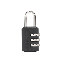 3 Digit Resettable Combination Padlock Luggage Case Padlock Box Black Lock Coded Lock School Gym Locker Sheds 2022