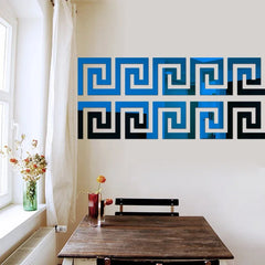 3D 5/10CM Square Self Adhesive Waist Line Mirror Wall Art Stickers for Living Room Ceiling Edge Strip Corner Line Wall Decor