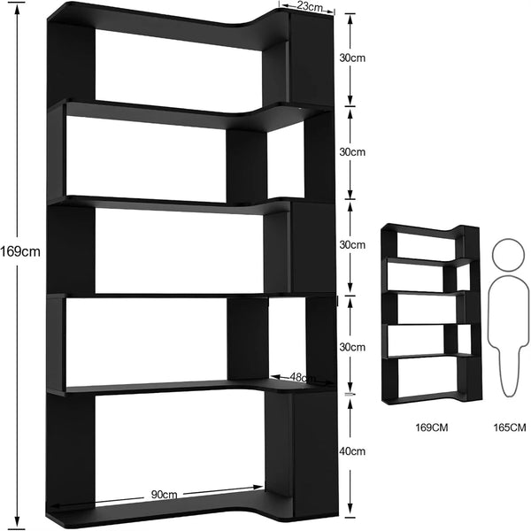Vertical Vintage Rotating Bookcase Living Room Study Home Corner Bookshelf Light Multifunctional Shelf Storage Furniture