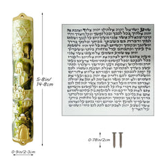 Hand Painted Door Mezuzah Ornament with Screw Zinc Alloy Jewish Mezuzah Case Cover Delicate Embellished Door Wall Hanukkah Decor