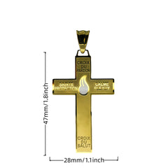 Stainless Steel Pendant of Holy Cross of Pardon and the Cross of the Sons and Daughters Marie Julie Jahenny Cross of Forgiveness