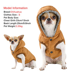 Warm Cats Hoodie Coat For Small Medium Cats Dog Winter Cozy Fleece Puppy Kitten Jacket Clothes Windproof Pet Shop
 Pet Clothing