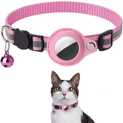 Anti-Lost Cat Collar for Airtag GPS Tracker Protective Case With Bell Reflective Cats Accessories Pet Products