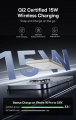 Baseus Qi2 Magnetic Power Bank With Kickstand PD 20W 5000mAh Portable Wireless Fast Charging PowerBank For iPhone Samsung Xiaomi