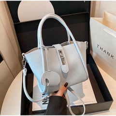 Fashion Leather Tote Bag – Versatile Casual Commuter Bag