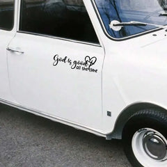 "God is always good" car sticker - Christian-themed Bible verse car sticker, inspirational religious car window sticker, elegant