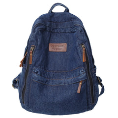 Denim Fashion Backpacks for School Trend Student Jeans Bag Multi Pockets Large Capacity Rucksack Mochila De Escola Feminina 2023