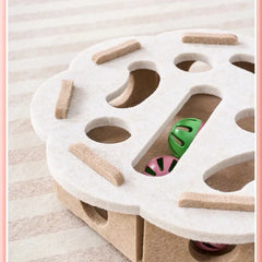 New Cat Puzzle Toy Felt Tunnel Box Cat Playing Toy With Ball Indoor Entertainment Hunting Indoor Kitten Toys Cat Supplies Pet Shop