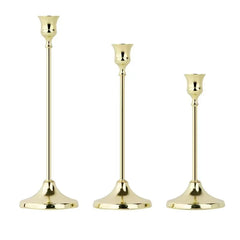 Cross-Border Retro European Creative Trumpet Bell Base Light Luxury Nordic Style Metal Iron candle holders Holder Home Decor