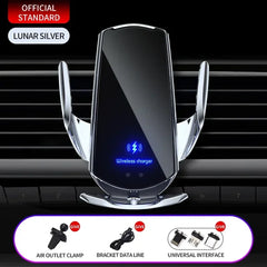 VIKEFON 15W Car Magnetic Wireless Charger Automatic Car Mount Phone Holder For iPhone Samsung Infrared Induction Fast Charging