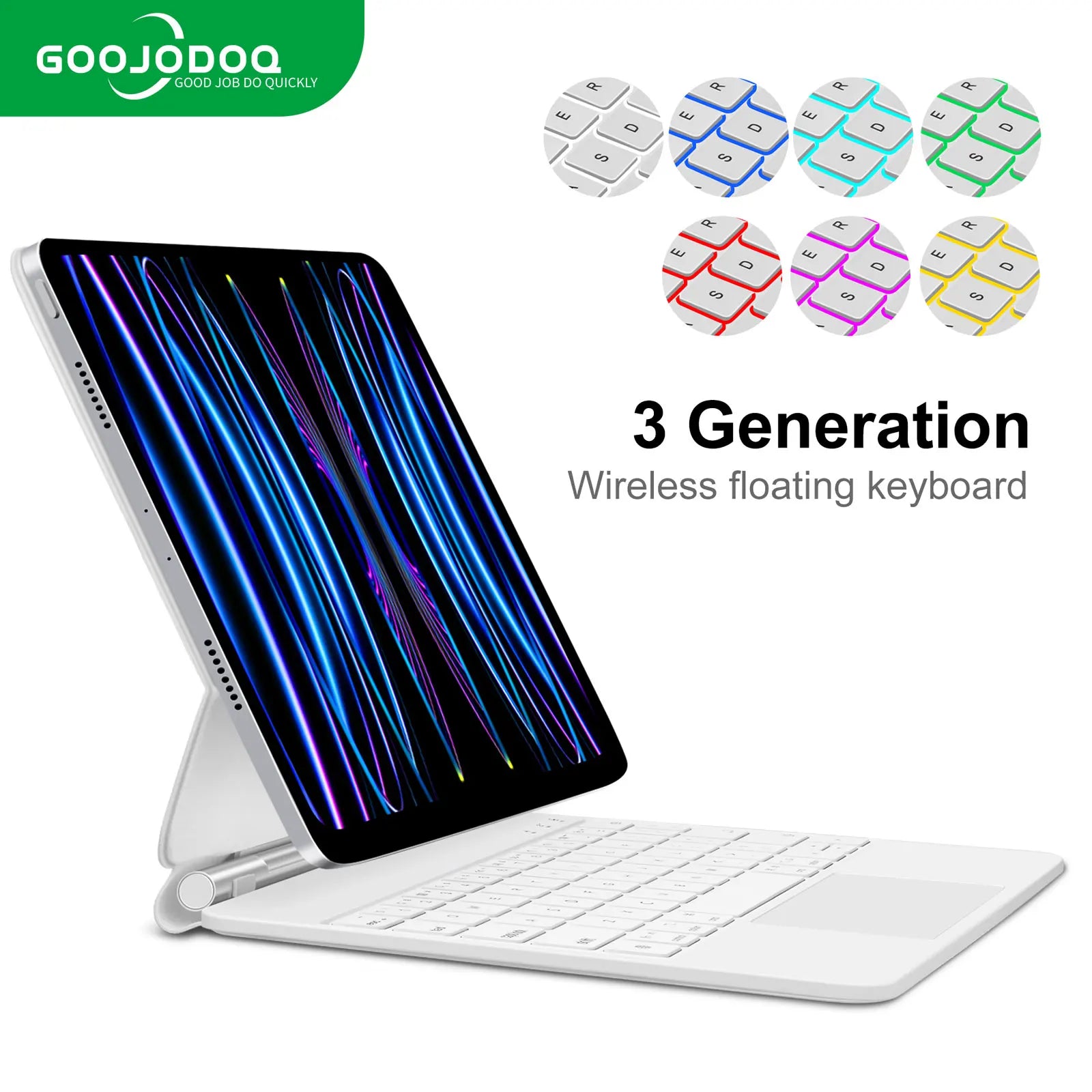 GOOJODOQ Magic Keyboard for iPad Pro 11 2024  Air 4 Air 5 Air 6 for iPad 12.9 10th Generation 6th 5th 4th 3rd Gen Cover Case