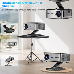 XIWBSY 45000Lumens Google TV Projector Portable Projector 4K Android 14.0 Daylight Projector 8K Video Home Theater  Projector