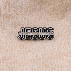 JESUS Way Truth Life Christian Enamel Pin Brooch Pines Lapel Pins Badge on Backpack Clothing Accessories Fashion Jewelry Gifts