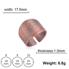 Dawapara Seal of The 7 Archangels Protection Ring Amulet Metatron Cube Lilith Symbol The Secrets of King Solomon Vintage Jewelry