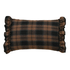 BUYNOW 1PC Two-tone Plaid Lace Pillowcase British Vintage Style Countryside Cottage Sofa Cushion Cover Home Bedroom Bed Decor