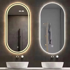 Oval Smart Mirror Defogging Bathroom Mirror with Light Led Vanity Mirror Wall Hanging Full Body Mirror Shower Mirror Spiegel