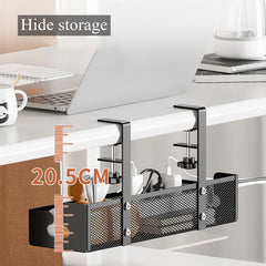 Under desk wire organiser with clamp mounting