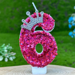 Pink Children's Birthday Number Candles Girl And Holders Surprises Candle Sparkles Cake Decoration Funny Lighting Lamps Candles