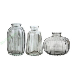 G5AB Set Of 3 Minimalists Glass Small Bud Vases For Living Room Table Centerpieces Home Decor