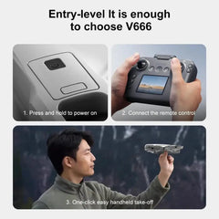 New V666  Camara Drone 8K Professional WIFI 5G Dron Obstacle Avoidance Brushless Altitude Headless Mode RC Quadcopter Kids Toys