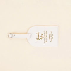Personalized Pu Leather Luggage Tag Monogrammed Couple Travel Baggage Label Tags Wedding Bridal Shower Gift for Family Friends