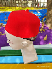 Eid Ramadan Prayer Hats for Muslim Men Wool Felt  Fashion Brown Red Kufi Hijab Handmade Beret Caps Spring Winter Elegant Hat