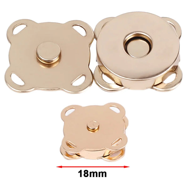 1/10Sets Magnetic Snap Button Metal Invisible Sew on Button Lock Clasps Fasteners for Purse Bags Clothes Craft DIY Accessories
