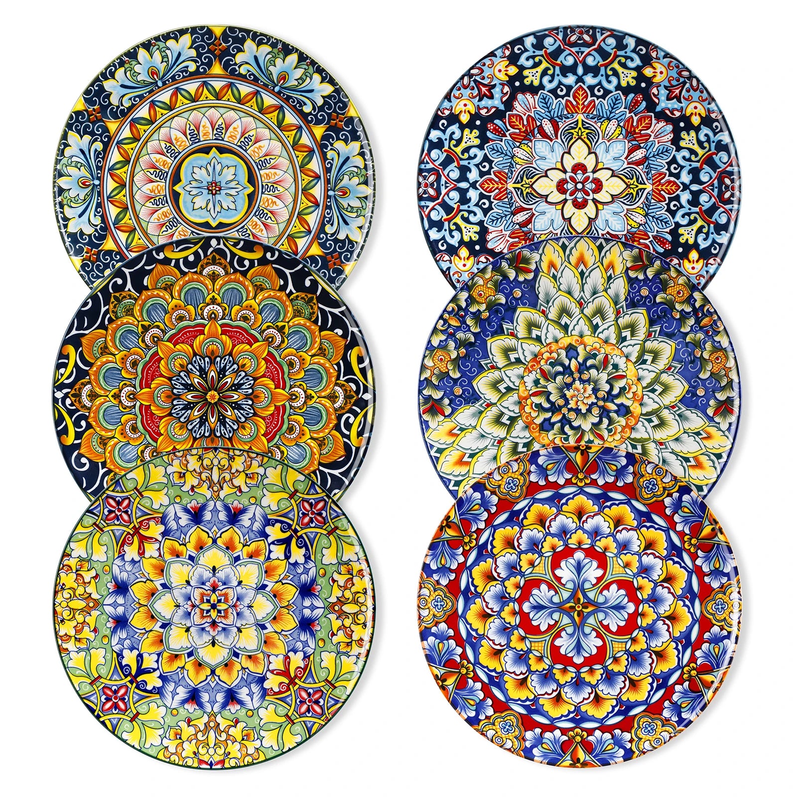 vancasso 6/12 Piece Porcelain Dinner Plates Crockery Breakfast Plate Set Scratch Resistant Flat Plates Dinnerware Set for 6