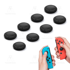 Joycon Joystick Replacement Cap for Switch/Switch Lite/Switch OLED Premium Thumb Grip Non-Slip Silicone Protective Cover - Black