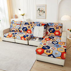 new floral printed stretch sofa seat cushion cover backrest cover protector for couch sofa cover L shape chaselong slipcovers