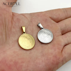 ACEROLL Stainless Steel Catholic Pendant Charms of Saint Benedict  for Christian
