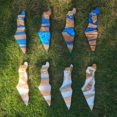 Israel Map Mezuzah Case Epoxy Resin With Olive Wood Mezuzah case Judaism Mezuzah Holy Shema Blessing Hebrew Jew Home Decorations