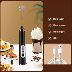 Wireless Electric Milk Frother Whisk Egg Beater USB Rechargeable Handheld Coffee Blender Milk Shaker Mixer Foamer Food Blender