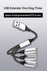 USB Hub Extensions Type C Male to 4 USB Female Cable Splitter OTG High Speed Transfer Adapter Portable Converter For PC Laptops
