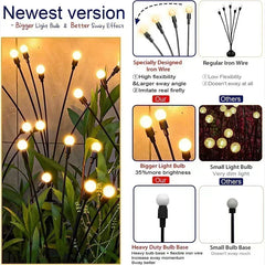 Solar Fireflies Outdoor Garden Light,  IP65 Waterproof for Yard Pathway Patio Balcony Landscape Decorative