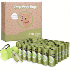 120-Count Biodegradable Dog Poop Bags – Leakproof & Unscented Pet Shop