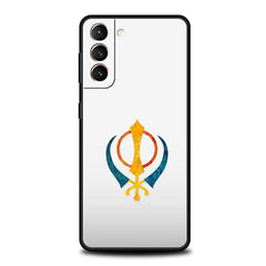 Sikh Khanda Sikhism Soft Phone Case For Samsung Galaxy S25 Edge S24 Plus S23 FE S22 S21 S20 Ultra 5G S10 Black Protect Cover