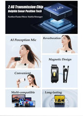 XinMic Wireless Lavalier Lapel Microphone Noise Cancel Live Game Android Mini Mic Type-C Phone Outdoor recording Interview PC