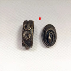 New Sword Handle Tsuka Alloy Fuchi Kashira For Japanese Samurai Katana Wakizashi Sword Fittings