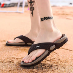Men’s Massage Flip Flops – Breathable Summer Beach Sandals