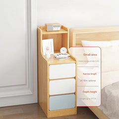 Modern Wooden Mini Nightstand with Drawer Storage
