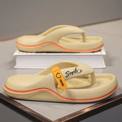 Summer Men's Flip Flops Soft Sole EVA Slippers for Men Outdoor Casual Beach Shoes Home Slippers Non-slip Bathroom Slides Shoes