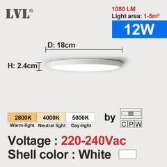 Home Decor LED Ceiling Light Wood Grain & White 3 in 1 Lighting Colors Home Lighting Kitchen Bedroom Bathroom Round Flush Ceiling Lamp