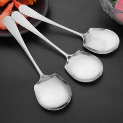 3/1Pcs Large Stainless Steel Spoon Long Handle Spoons Kitchen Cutlery Rice Dumpling Porridge Soup Scoops Restaurant Tableware Kitchen Tools, Cooking Utensils