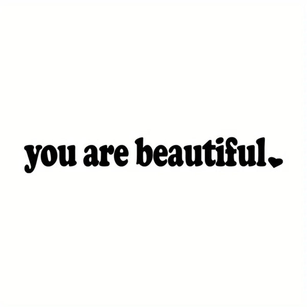 Inspire Motivational Quote Decal You Are Beautiful Mirror Vinyl Sticker Believe in yourself Stickers Bathroom Fitting Room Decor